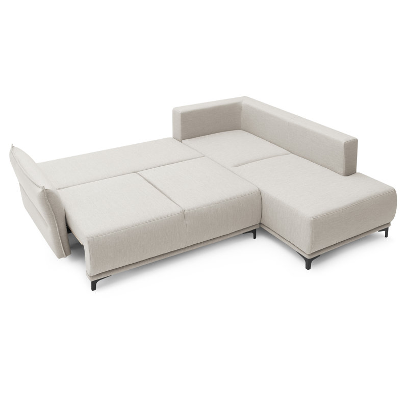 Bielecki 3 Seater Sofa Bed, Light Grey, Left Hand Facing