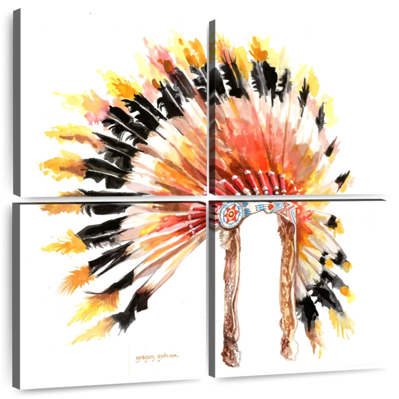 Lelar Chief Headdress I, 32" H x 32" W