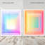 Oliver Gal Neon Geo Set Abstract - Diamond Dust Framed Canvas Art-1134706822