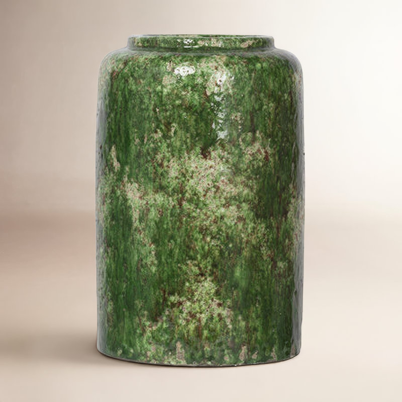 Vase de table Duke, H 11,8 po x l 7,9 po x P 7,9 po, Vert
