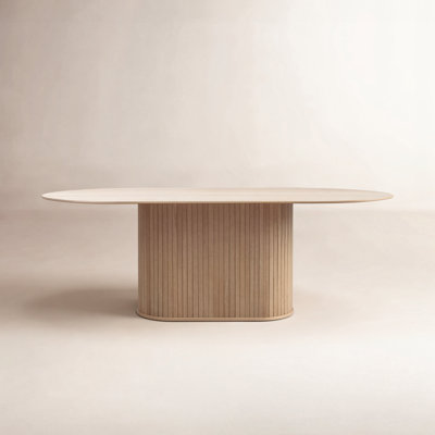 Iris Oak Oval Dining Table
