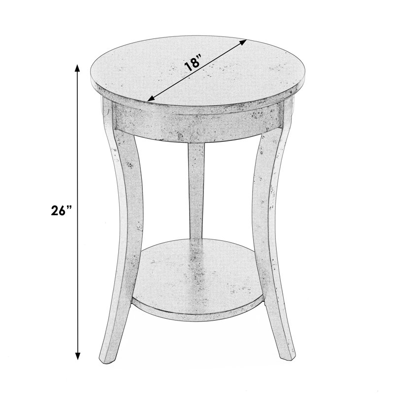 Holdin Round 18"W Side Table, Light Brown