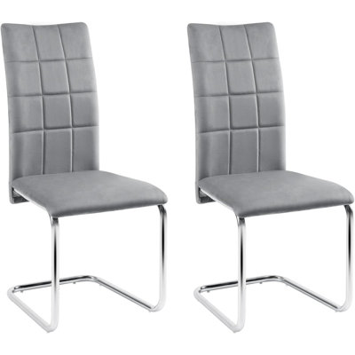 Bleskoski 46.5cm H Velvet Upholstered Full Back Cantilever Chair