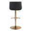 Tabouret de bar contemporain rembourré réglable avec pivot-134319064