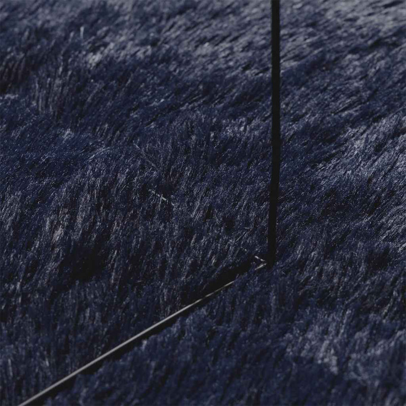 Shaggy Rug High Pile NAVARRA Navy Polyester, Square 120cm