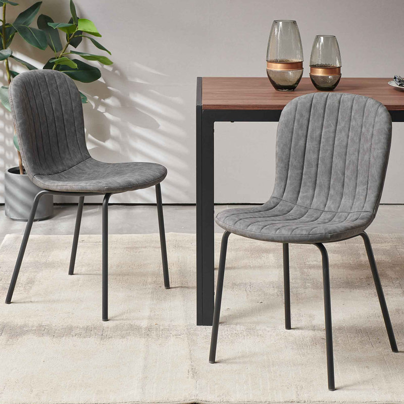 4 - Person Four Leg Dining Set, Gray