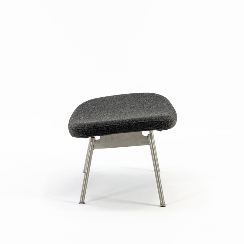Ella Ottoman, Slate Rayon/Viscose, Stainless Steel