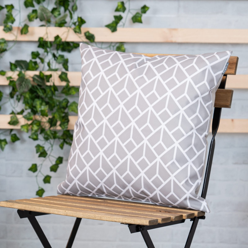 Bean Bag Bazaar Art Deco Indoor-Outdoor Cushion, Mixed Grey