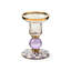 Violet Check Large Glass Candlestick-2051262941