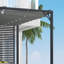 Brendalynn 2.8 x 3(m) Metal Outdoor Pergola with Retractable Roof, Grey