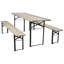 Haneul 6 - Person Fir Solid Wood Patio Dining Set Rectangular Table