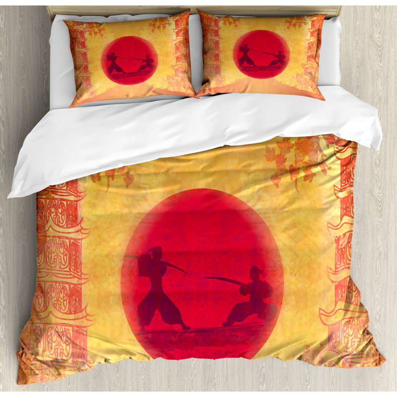 Eclectic Polyester Duvet Cover, Queen Duvet Cover + 2 Shams