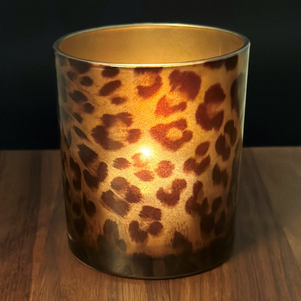 Mercer41 Animal Print Glass Candle Holder | Wayfair