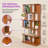 5-Tier Engineered Wood Bookcase, 64.56" Tall Organizer Display Shelves-1249107757
