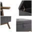 Banc de rangement avec repose-pieds Mid-Century avec table basse relevable et polyvalence.-1542627899