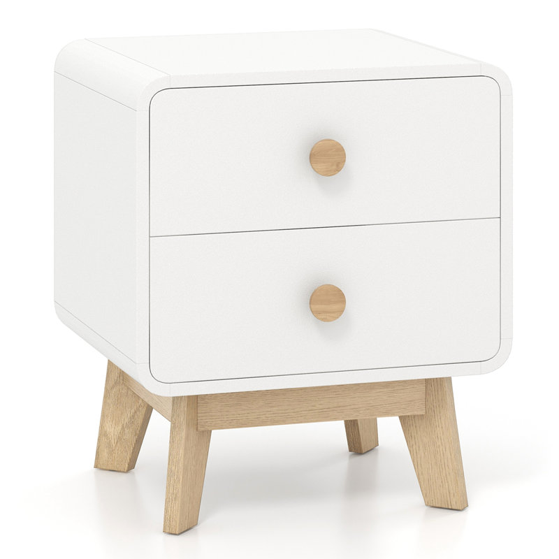 Kayslee 18.5'' W Nightstand, Set of 2, White