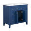 Armoire de salle de bain moderne autoportante simple avec 6 tiroirs et 2 armoires