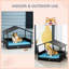 Niche pour chien d'extérieur - Fabrication, coussin confortable pour petits et moyens chiens, lit gris avec auvent. Pe Construction. Coussin d'eau. Élévation pour garder l'animal loin de l'humidité et du froid. Pour les chiens. L 38,5 po-2010802712
