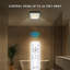 Ventilateur de salle de bain avec lumière DEL RVB, puissant ventilateur de salle de bain de 1,5 pi³ / min avec lumière et télécommande de 110 pi³ / min, plafonnier, carré-116247417
