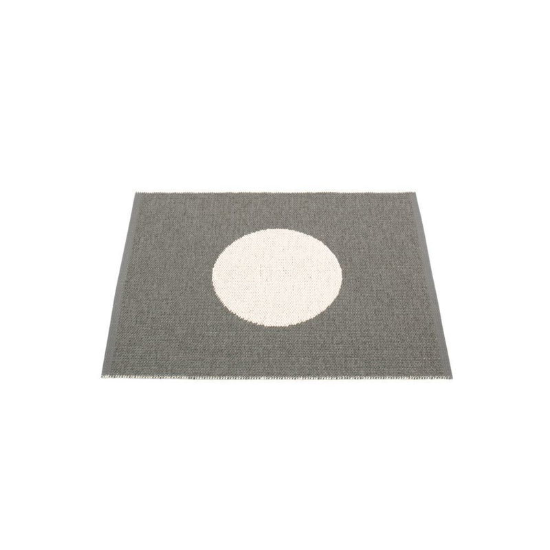 Vera Polka Dots Area Rug in Black/Off-White, Rectangle 2'3" x 3', Dark Gray/White