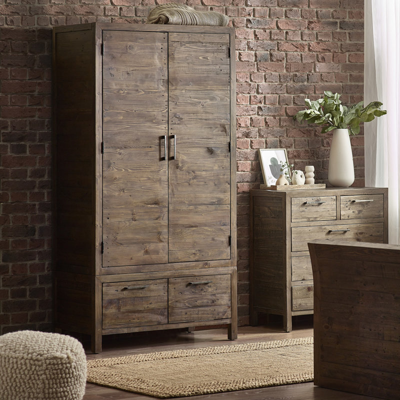Amaia 2 Door Solid Wood Wardrobe