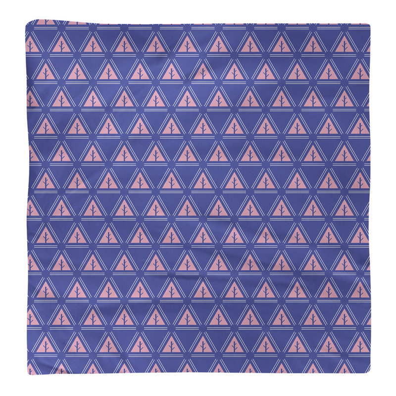 Serviette de coton à arbre minimaliste deux couleurs Barbra, H 0,1 po x l 10 po x P 10 po, Bleu / Rose, Sergé de coton