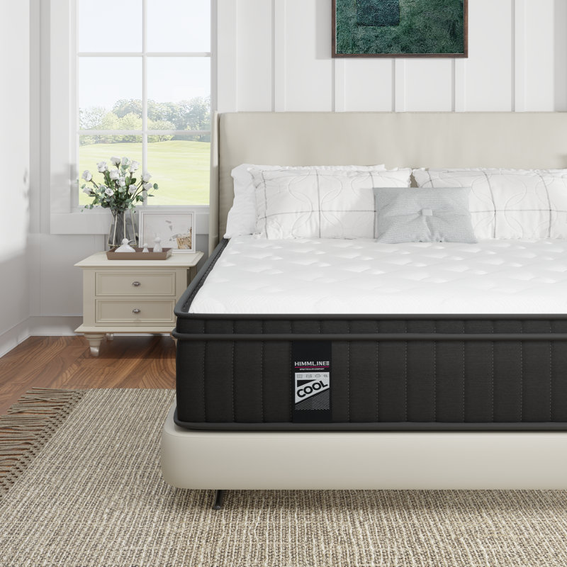 HIMMLINE Medium Cooling Memory Foam Hybrid Mattresses in a Box with CertiPUR-US Certified Foam, Twin, 12"