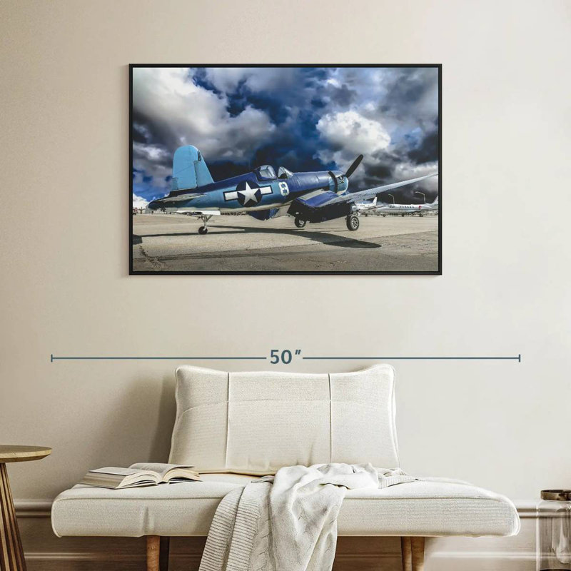 Avion de la Seconde Guerre mondiale, Cadre flottant noir, 40 po x 27 po