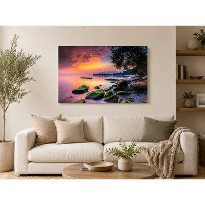 Cleveland Skyline from Lake Erie — Landscape Canvas Wall Art