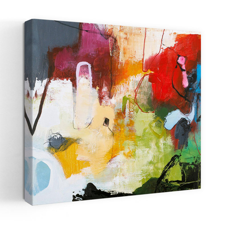 Tango 3, art abstrait contemporain, H 36 po x l 36 po