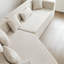 Siège profond de 127,5 po, sans assemblage - rembourrage modulaire minimaliste en tissu respirant beige-121048026