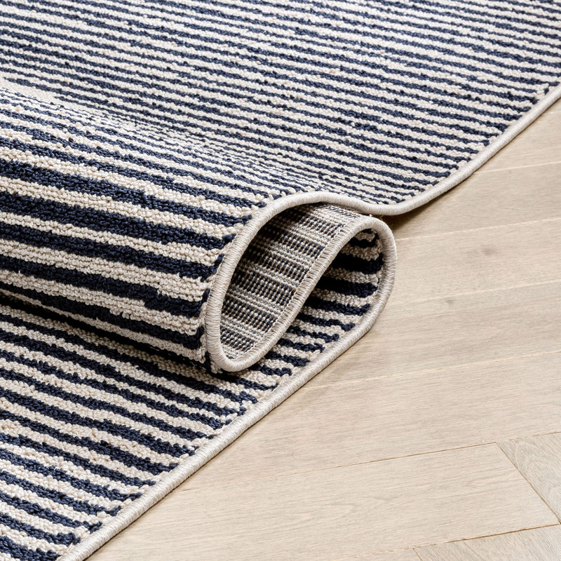 Loop-De-Loop Geometric Synthetic Area Rug, Runner 67 x 220cm