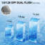 19" Elongated ADA Height Toilet One Piece Skirted Toilet for Seniors, Dual Flush 1.0/1.28 GPF, MAP 1000g, Bone