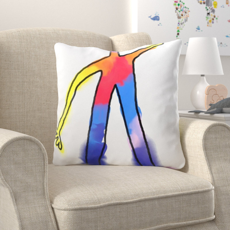 Coussin décoratif people Burress, Microsuède, Intérieur
