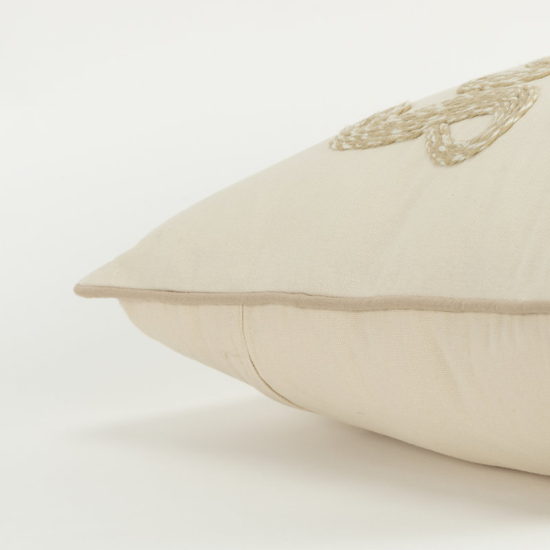  Housse et insert de coussin carré en coton, Naturel