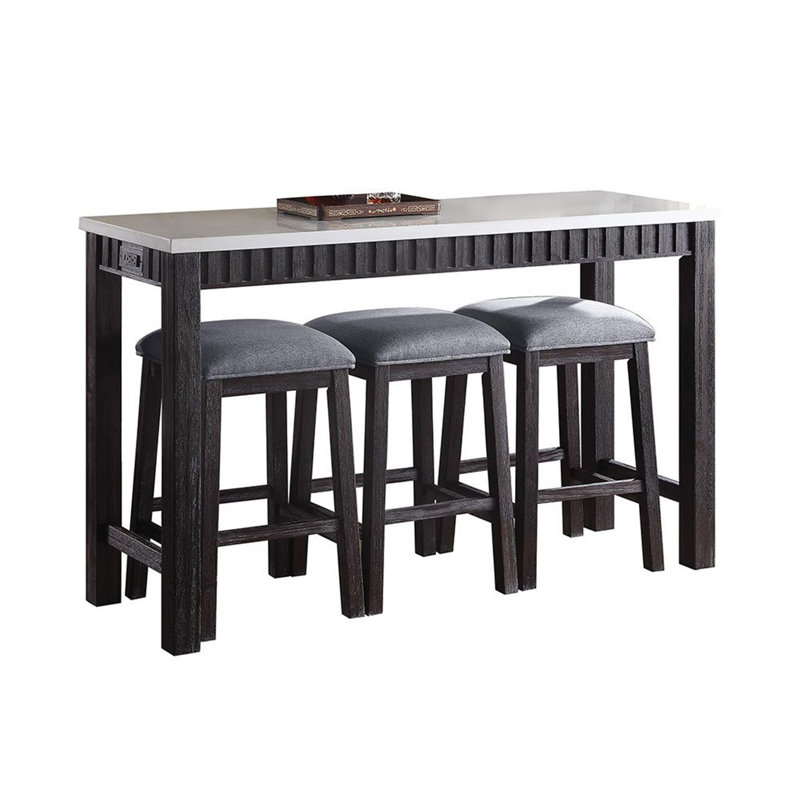 Ensemble de tables à hauteur de comptoir 4 pièces Necalli