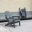 Chaise Adirondack d'extérieur, pliable avec porte-gobelet double, matériau composite avec texture de bois-1725062946