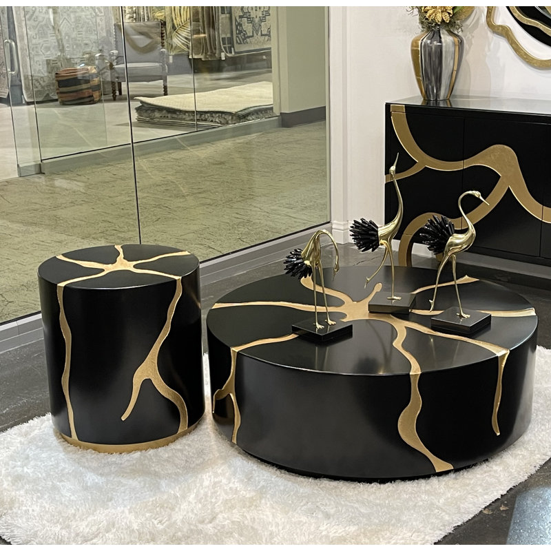 Coffee Table, Black/Gold