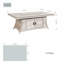 Table rectangulaire pour foyer d'extérieur au propane en aluminium sans fumée avec réservoir de carburant caché
