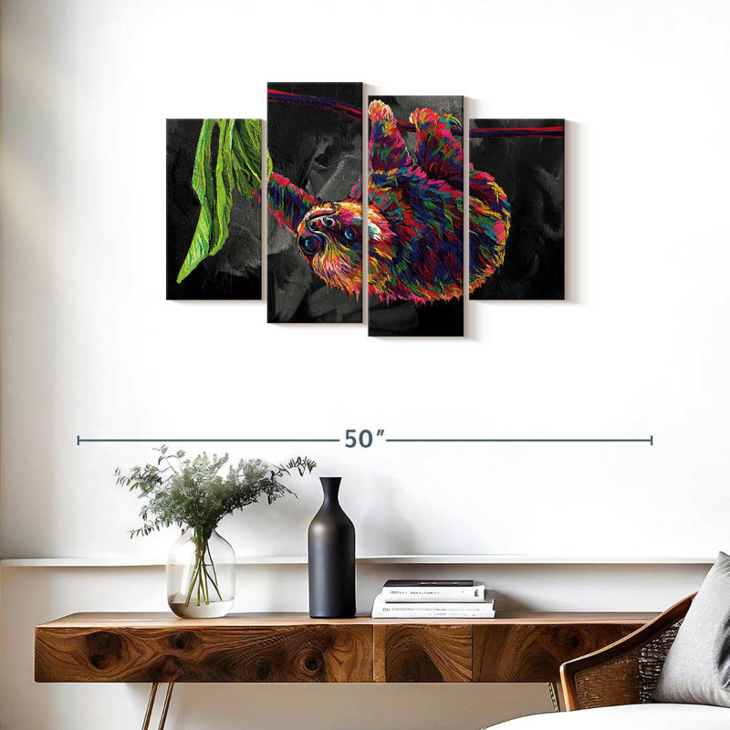 Brampt paresseux à la recherche d'une couleur abstraite, H 22 po x l 36 po