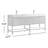 Avonmore 72'' Double Bathroom Vanity with Granite Top-382291480
