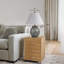Ensemble de lampes de table en céramique vieilli - abat-jour empire blanc