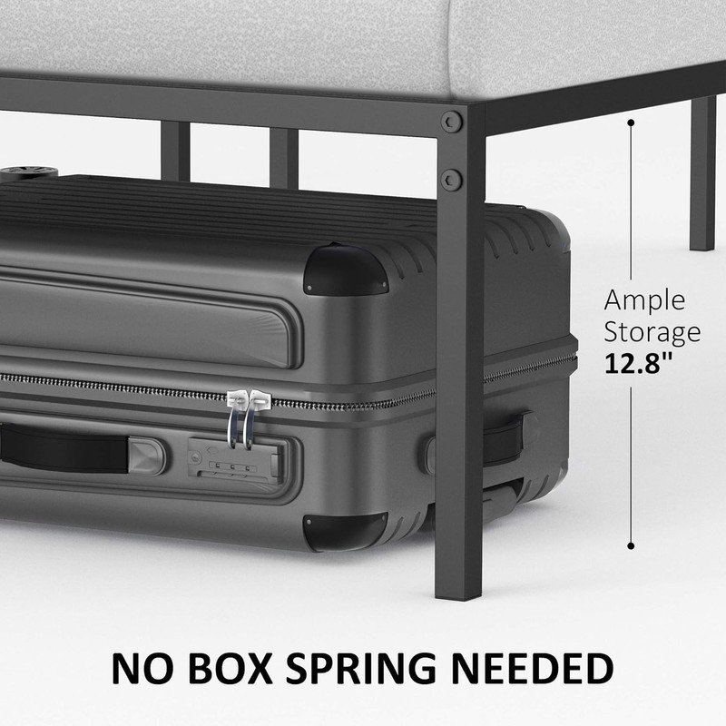 Metal Bed Frame, Platform Bed Frame with Steel Slat Support Heavy Duty Frame, No Box Spring Needed, Easy Assembly, Full