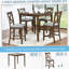 Ensemble de table de salle à manger 5 pièces pour 4 personnes, ensemble de table de cuisine à hauteur de comptoir avec table carrée