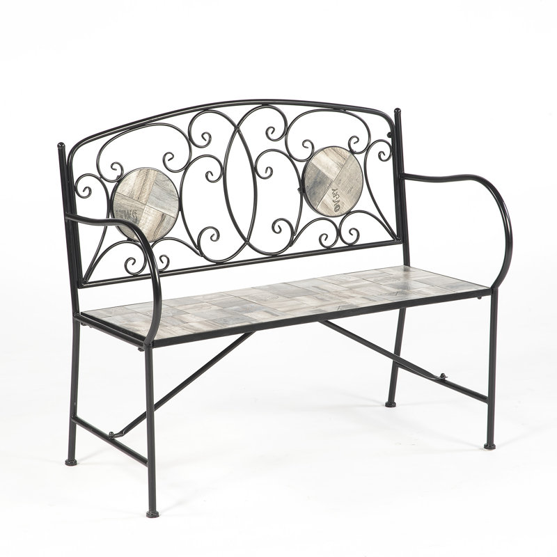 Banc de jardin en fer Emblyn