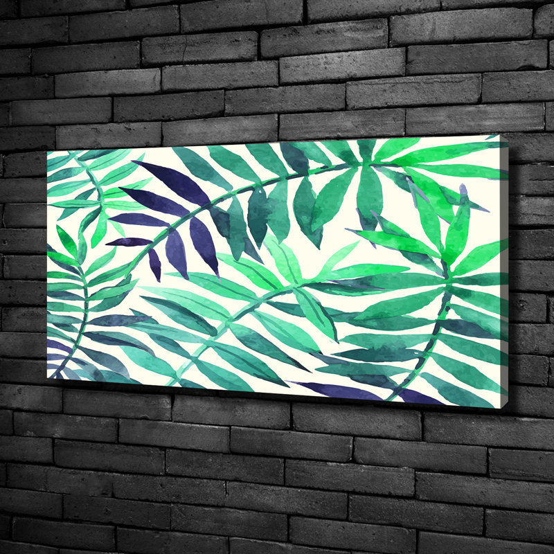 Tropical Leaves - No Frame Print on Canvas