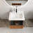 24“ Wall Mounted Floating Bathroom Vanity With White Ceramic Sink-490113860
