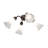 19" Wide White Tiffany Pond Lily 4 Light Fan Light-1487045183