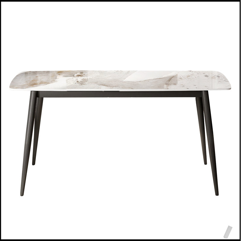 Table de salle à manger 62,99 pouces, Blanc