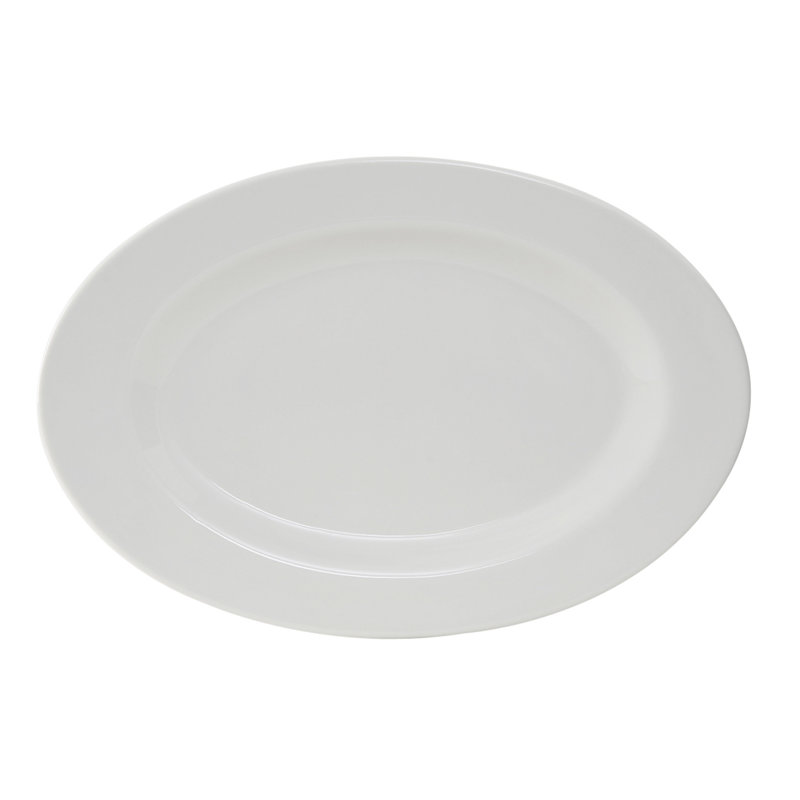 Tuxton Reno Ceramic Platter, 1" H x 15.13" W x 10.25" D